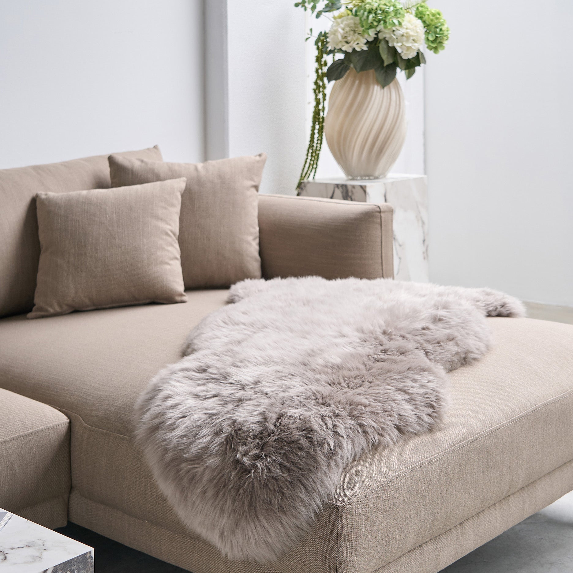 Lammfell-Dekorationsplaid